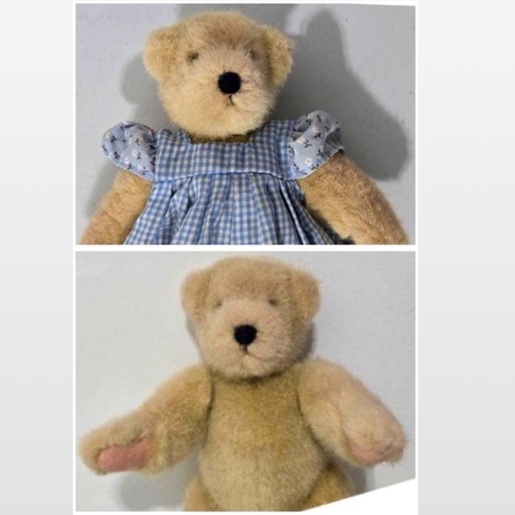 Vintage Muffy Vanderbear Teddy Bear Down On The Farm Blue Floral Dress VTG - Picture 3 of 13